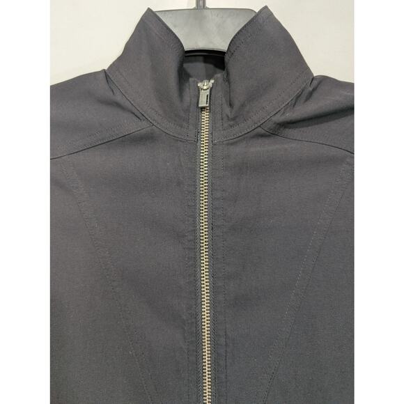 Athleta Lenox Black Long Sleeve Zip Utility Jumpsuit Women Size 0 Stretch - Picture 2 of 8
